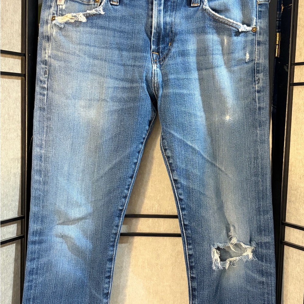 AG Adriano Goldschmied Sz 30 The Dylan Slim Skinny Jean Distressed Holes - Picture 2 of 12
